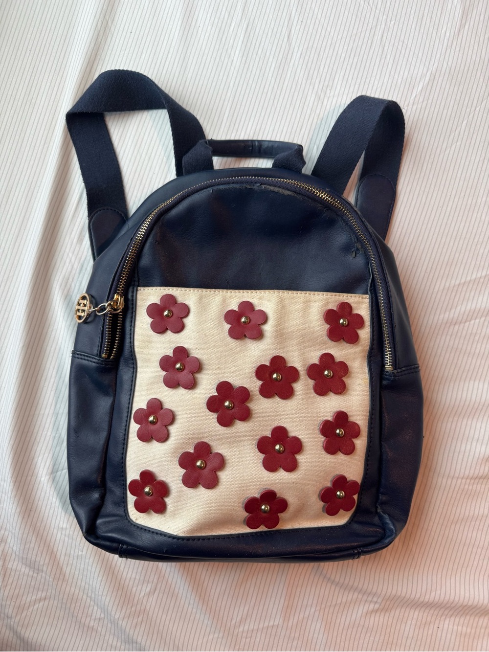 Tommy Hilfiger navy blue floral backpack